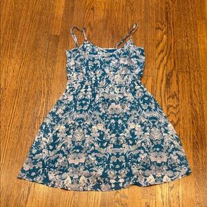 🌸 Frenchi Blue & Pink Floral Slip Dress – Small